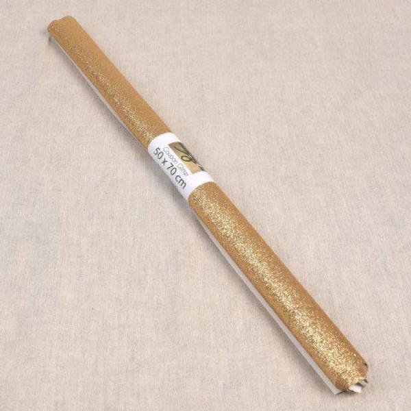 50x70 cm Zuschnitt Glitzerfolie Gold